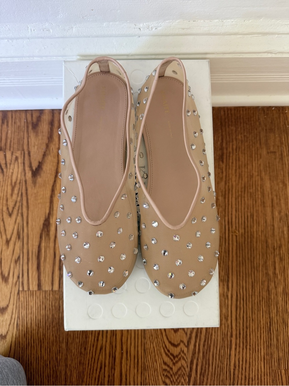 Khaite Marcy Crystal-Embellished Mesh Flats - Size 36 - Picture 3 of 7